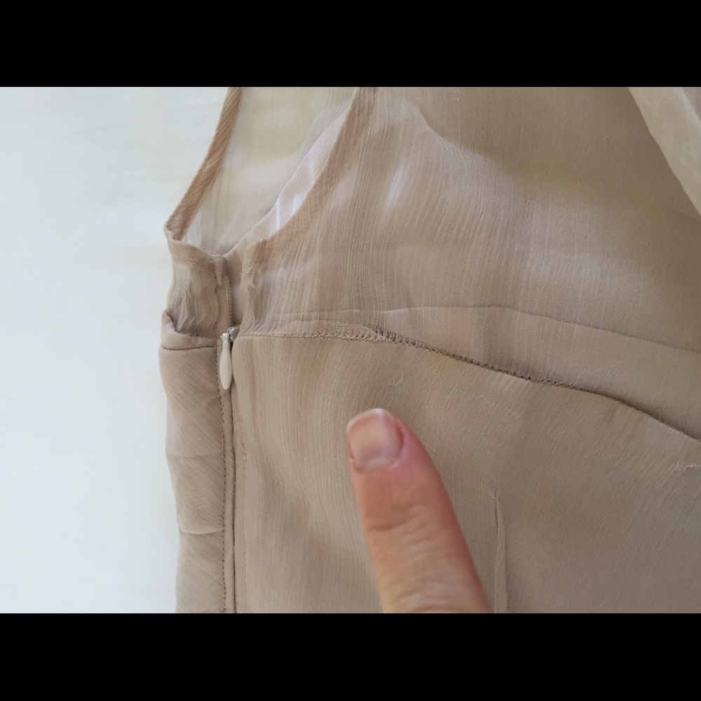 Anthro Champagne color dress, size 0 - Picture 5 of 7